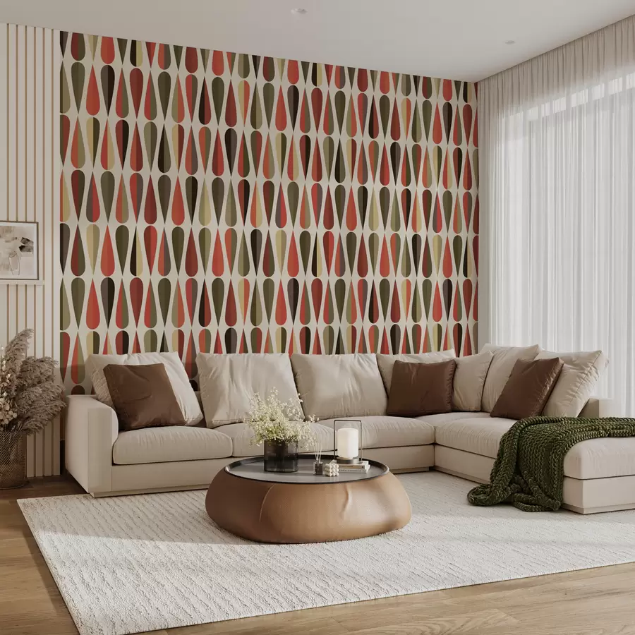 Fototapete Retro 70s Tropfen u51626