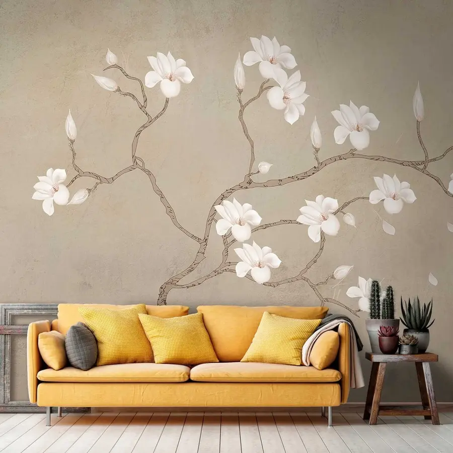 Fototapete Der blühende Baum der Magnolie u17493