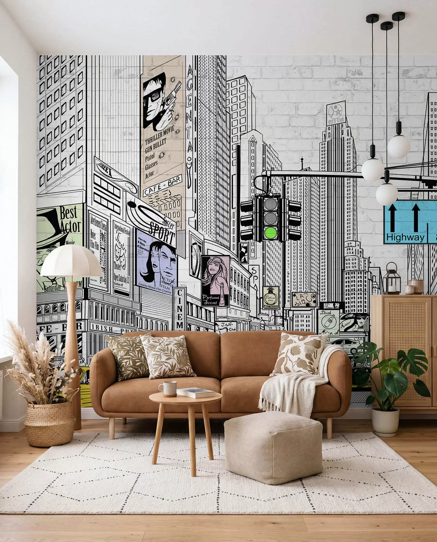 Fototapete Megapolis im Comic-Stil u21095