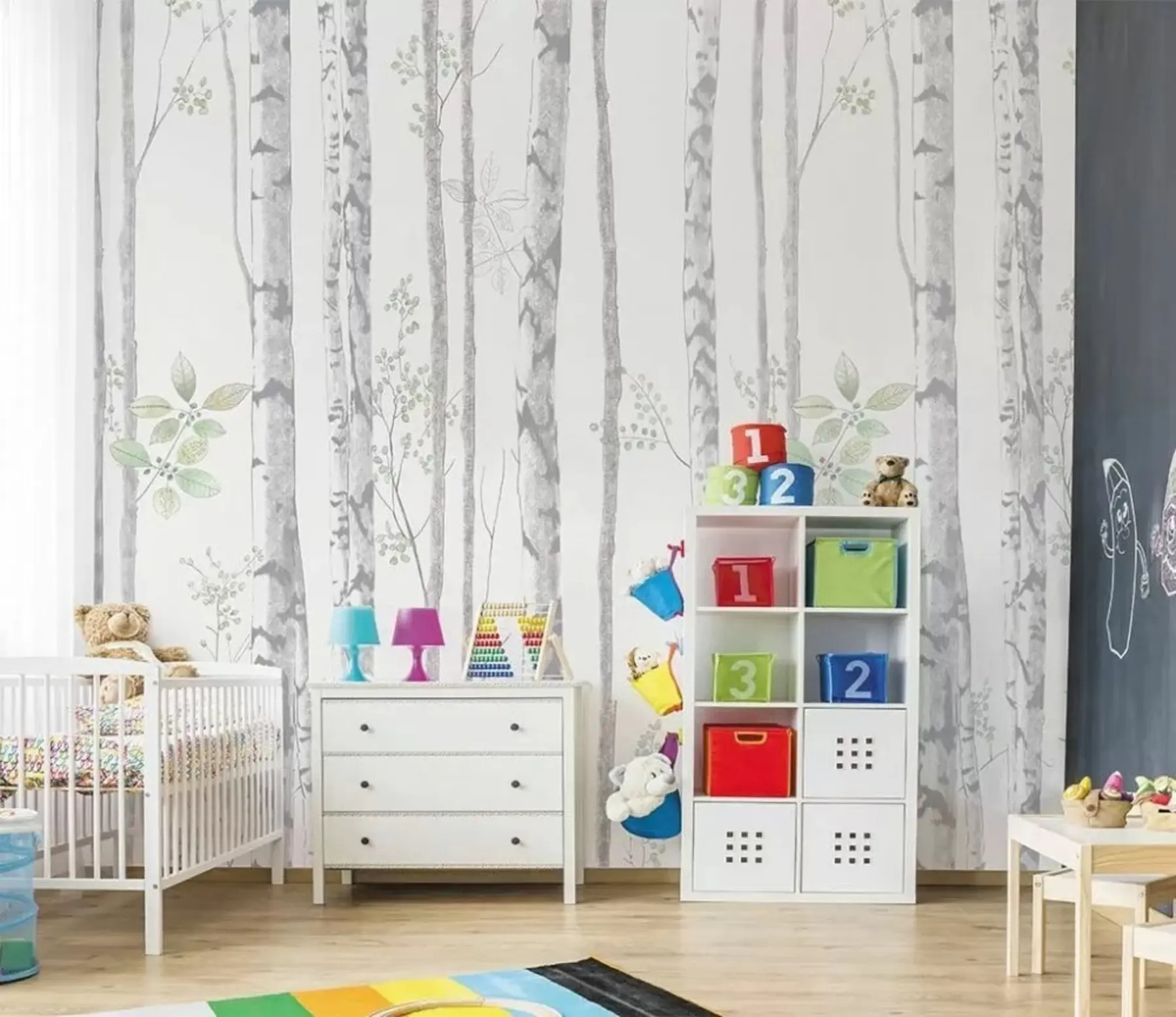 Fototapete Dünne Birken u25513