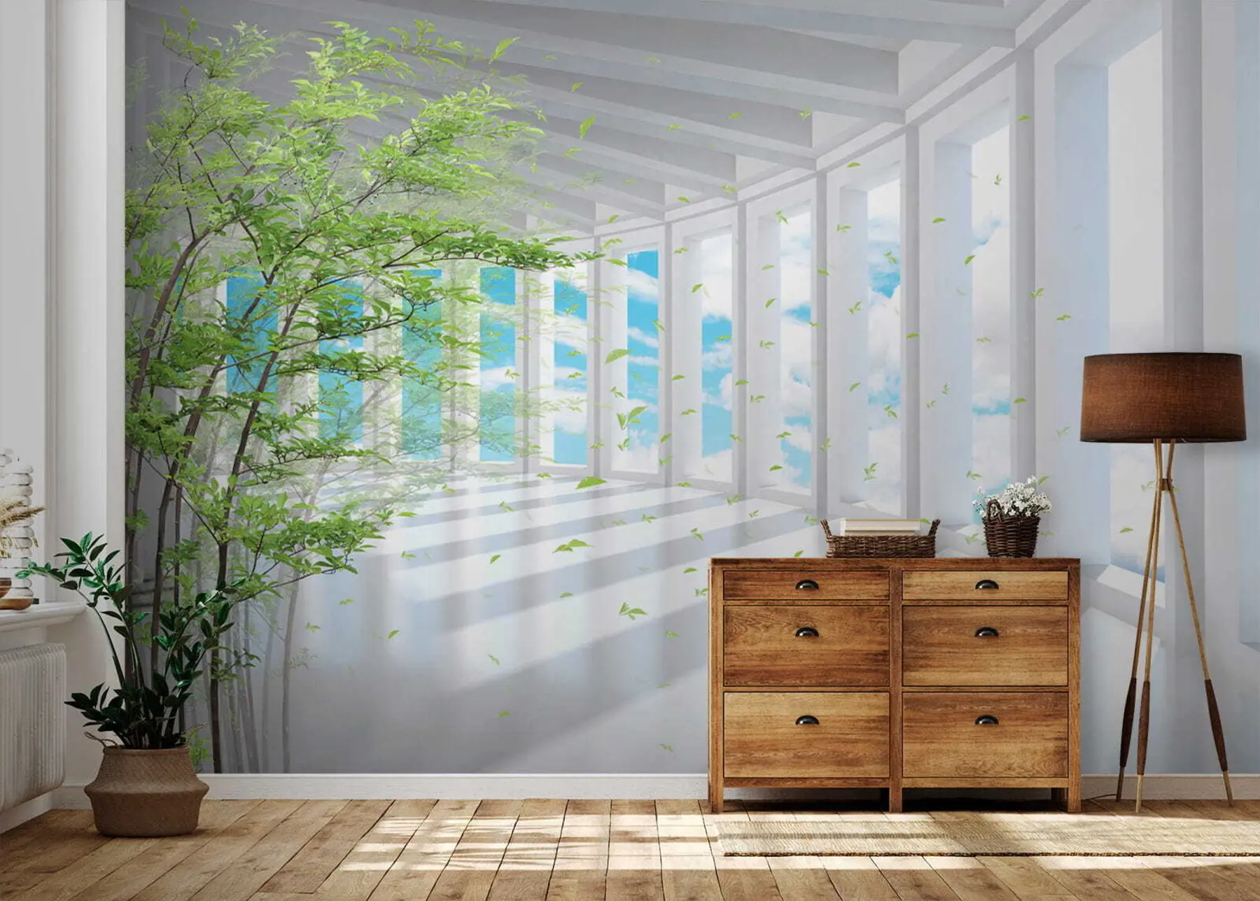 Fototapete Tunnel mit Wolkenblick u29922