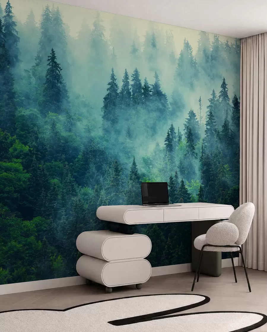 Fototapete Nebliger Wald am Morgen u33150