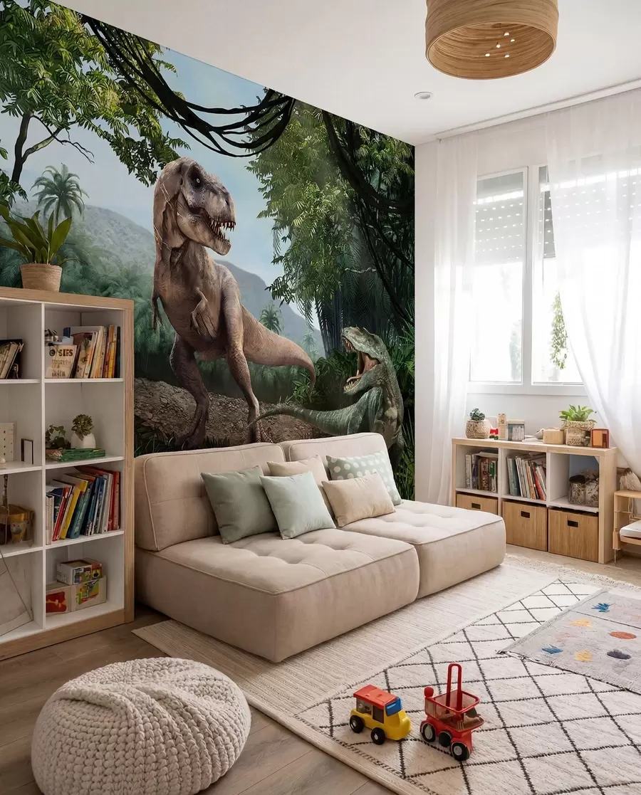 Fototapete Dinosaurier im Dschungel u36756