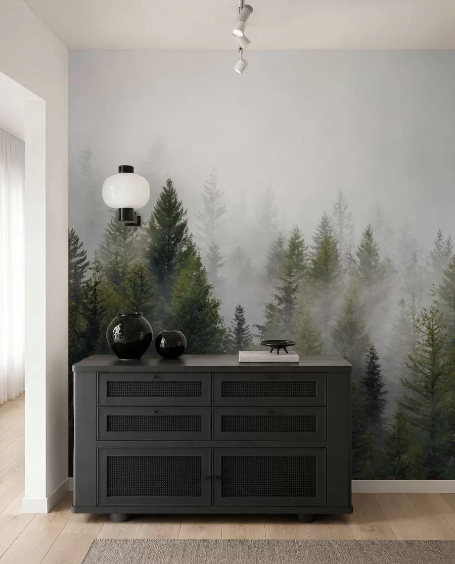 Fototapete Wald im Nebel u37073
