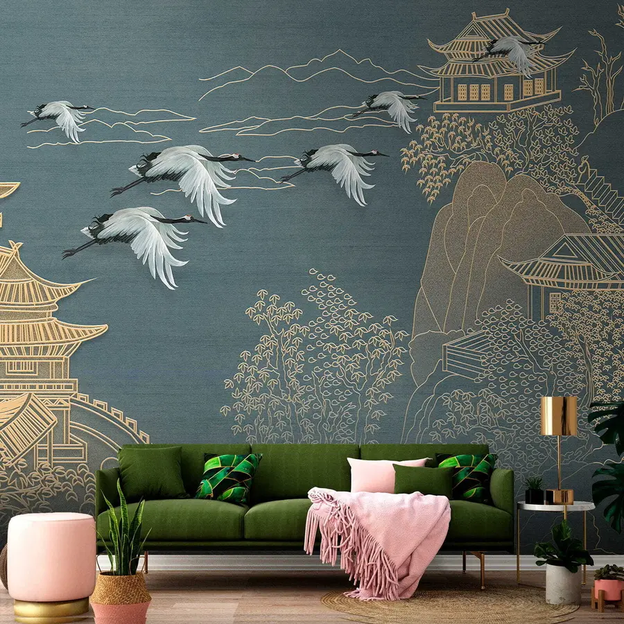 Fototapete Zeichnung im japanischen Stil u38720
