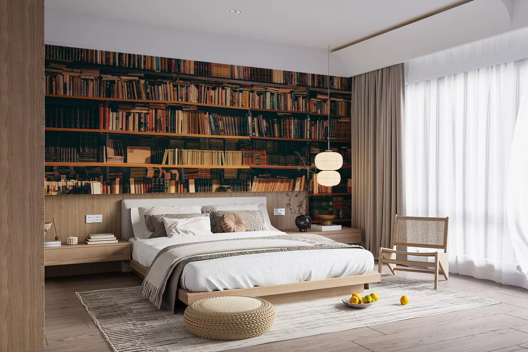 Fototapete Eine große Bibliothek u40004