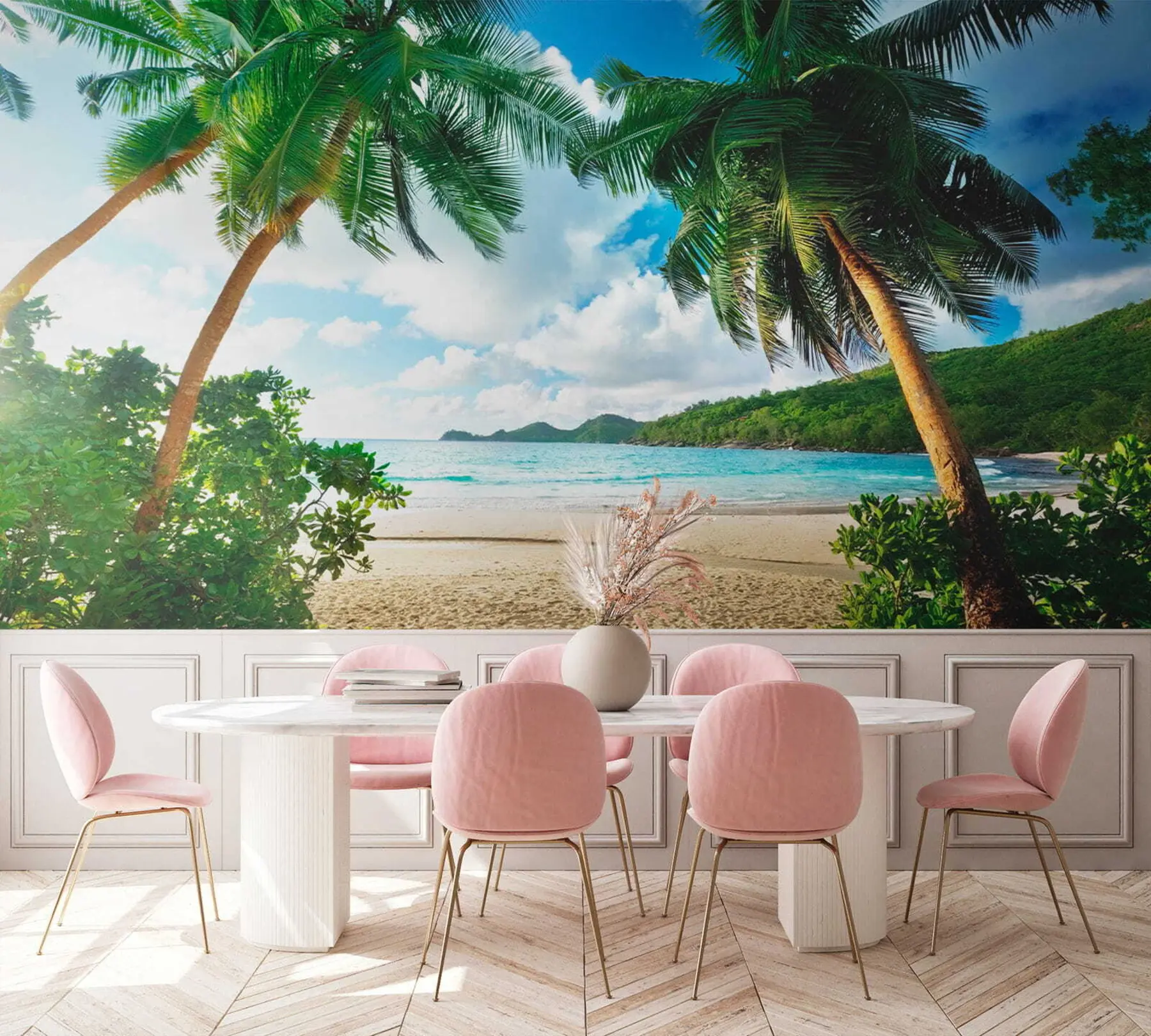 Fototapete Wolke, Himmel und Pflanze u53753