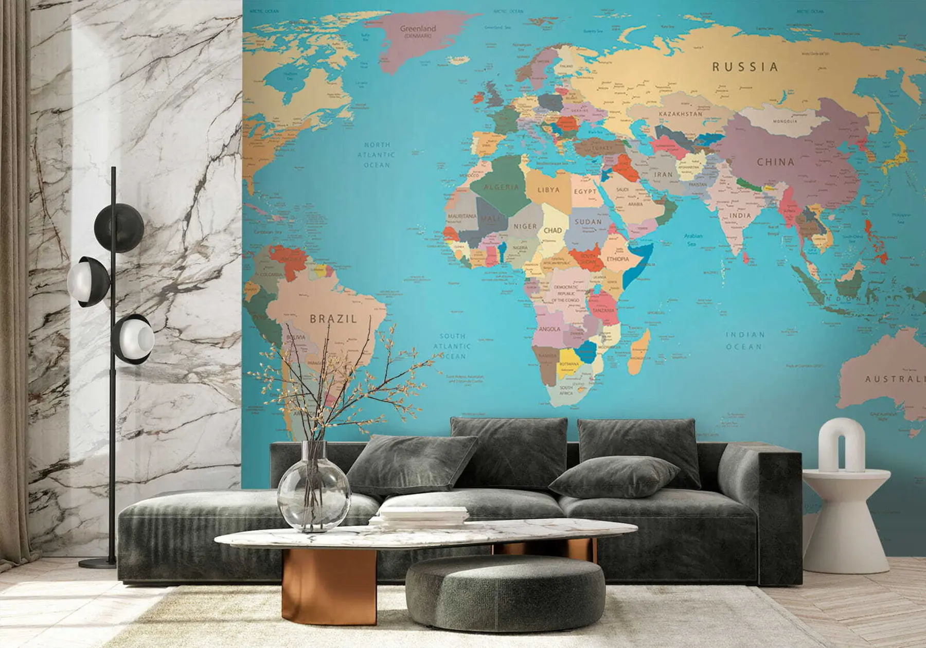 Fototapete Weltkarte u57440