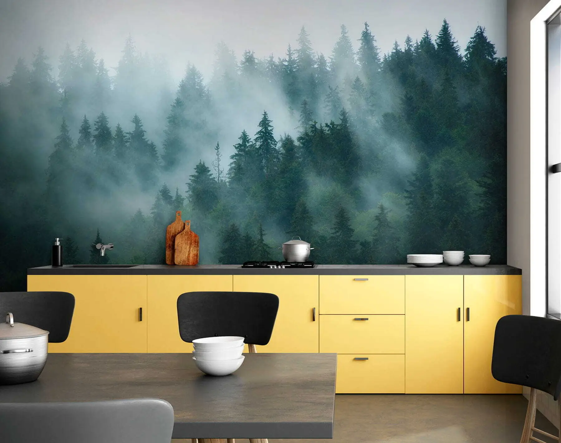 Fototapete Nebliger Wald u57914