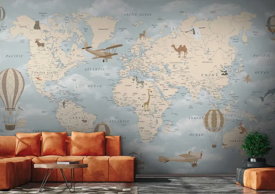 Fototapete Welt, Karte und Atlas u60135