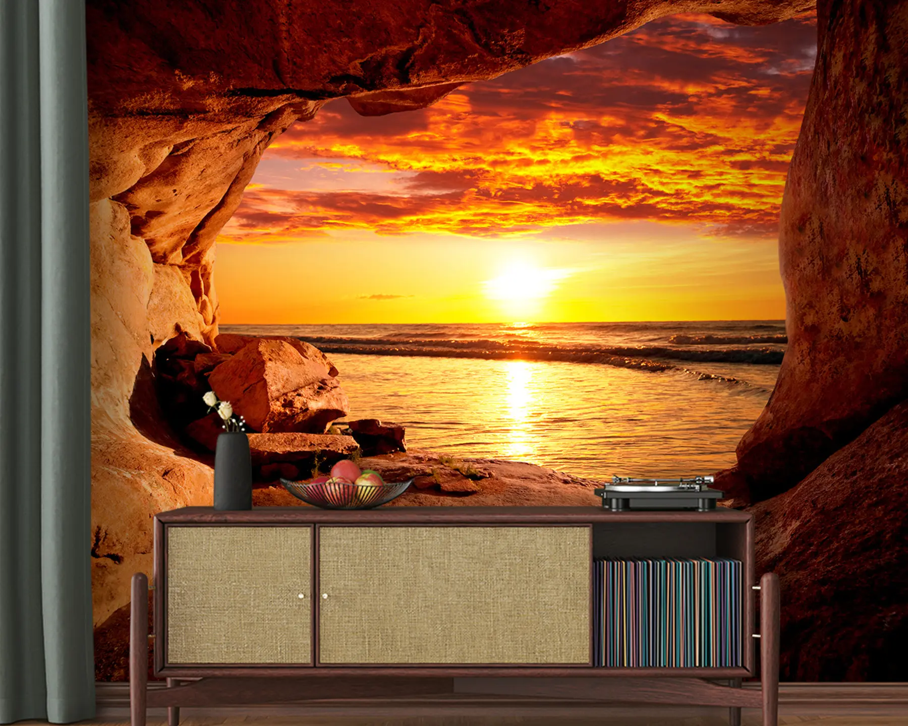 Fototapete Sonnenuntergang in den Felsen u60242