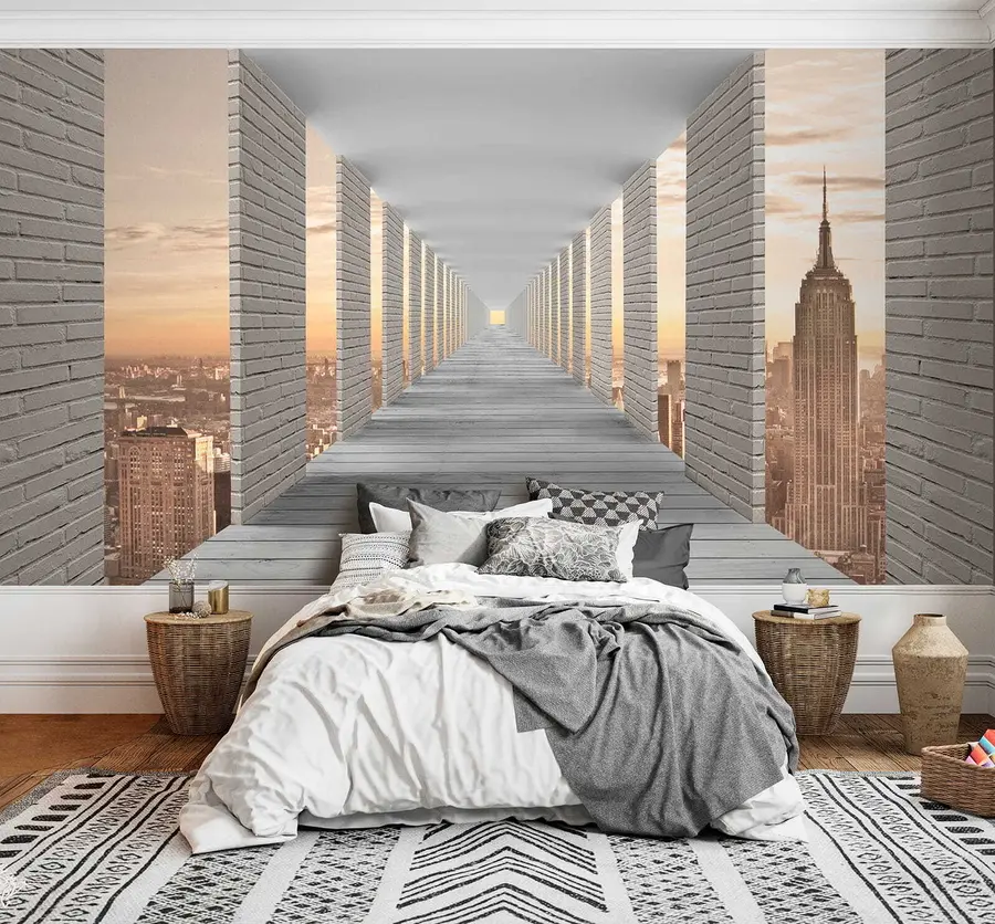Fototapete Tunnel mit Blick auf New York u59788