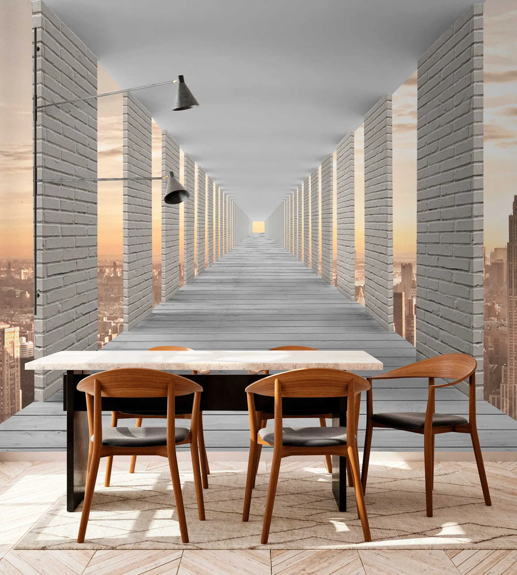 Fototapete Tunnel mit Blick auf New York u59788