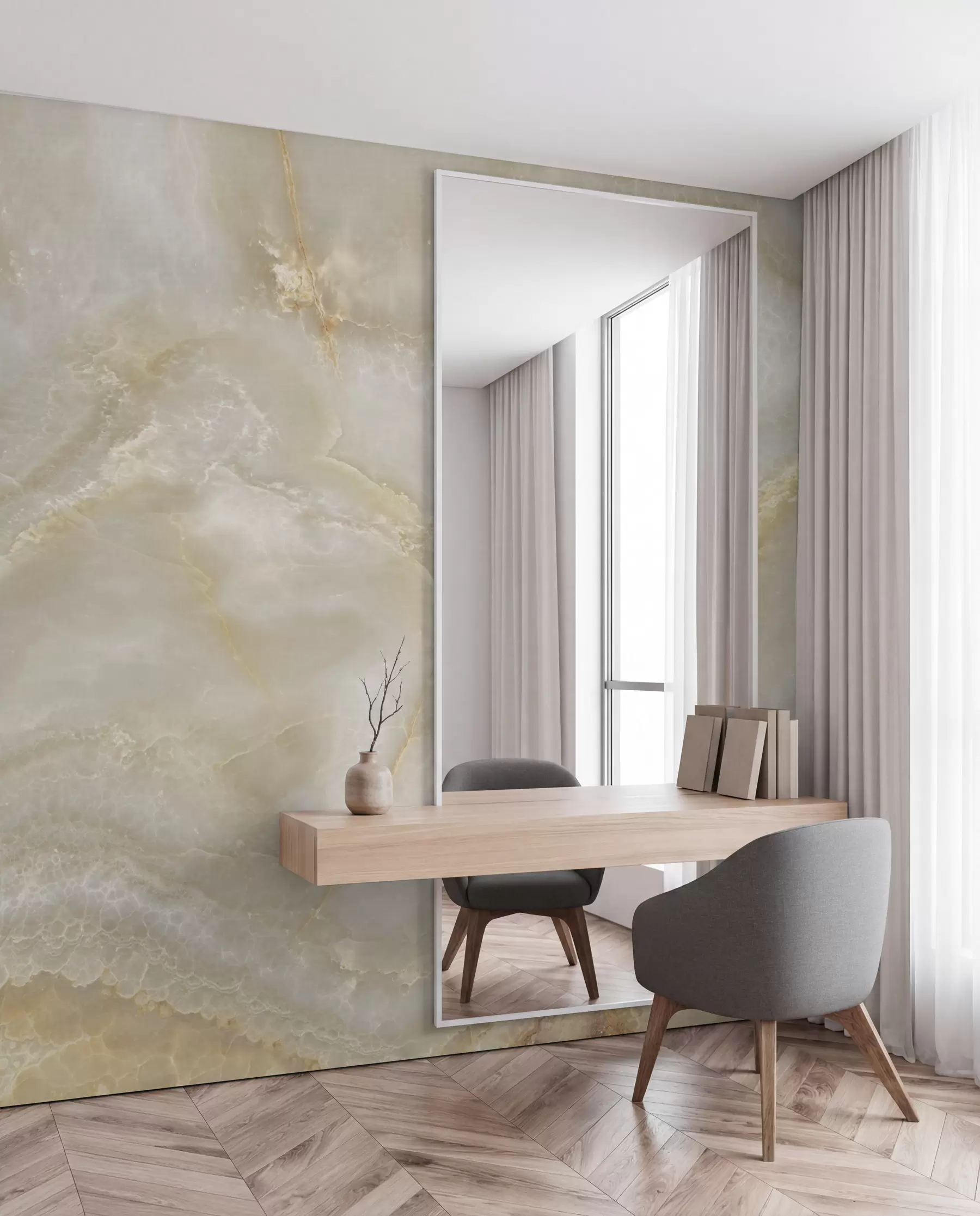 Fototapete Honigfarbener Marmor u20722