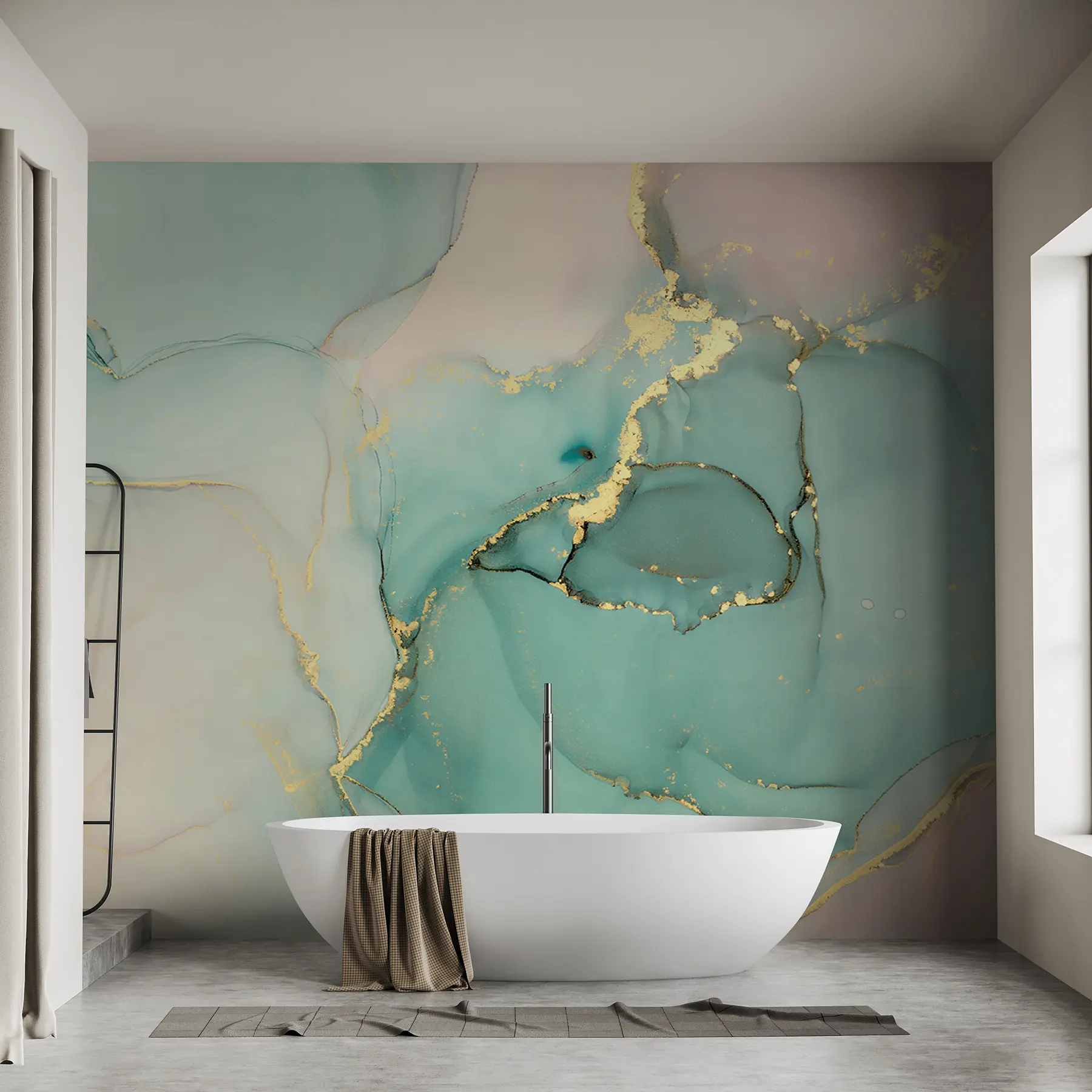 Fototapete Azurblauer Marmor u20877