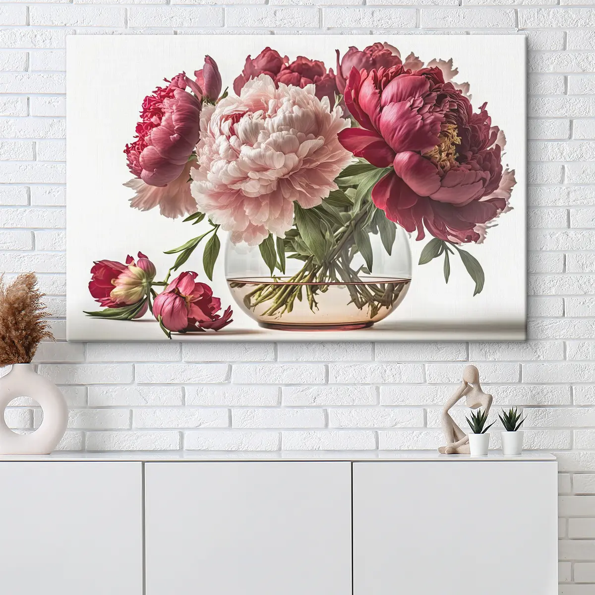 Wandbilder Lebendige Blüten in zarter Harmonie s37549