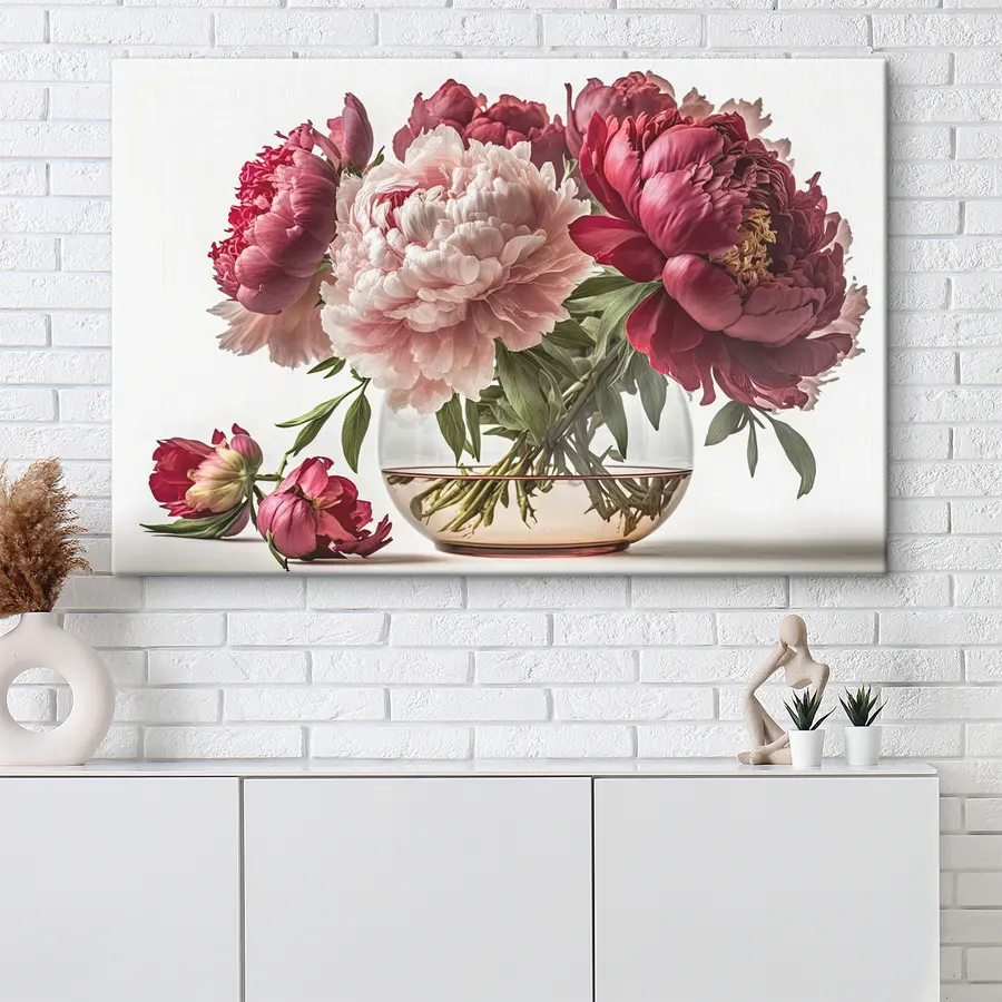 Wandbilder Lebendige Blüten in zarter Harmonie s37549