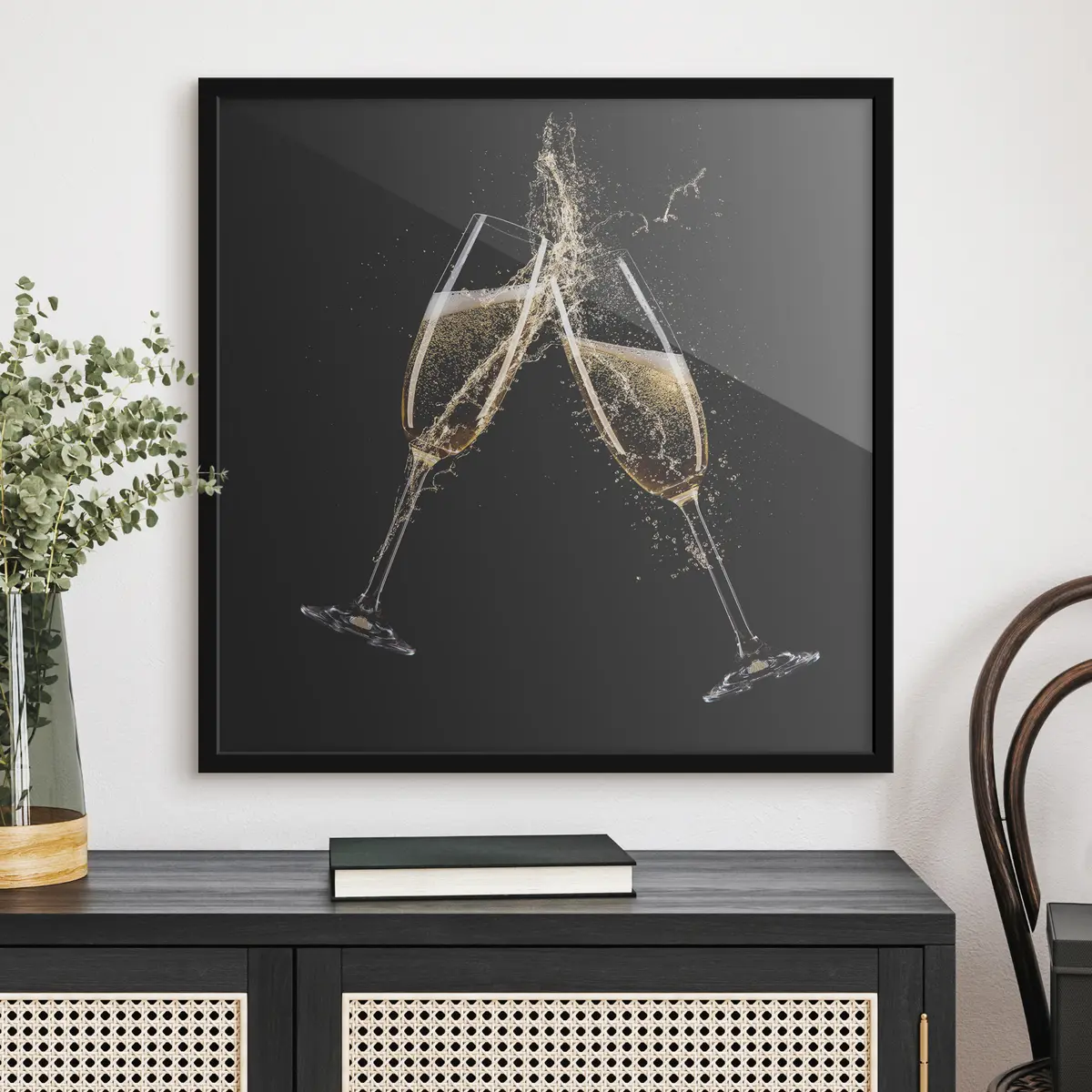 Poster Champagnerspritzer f37040