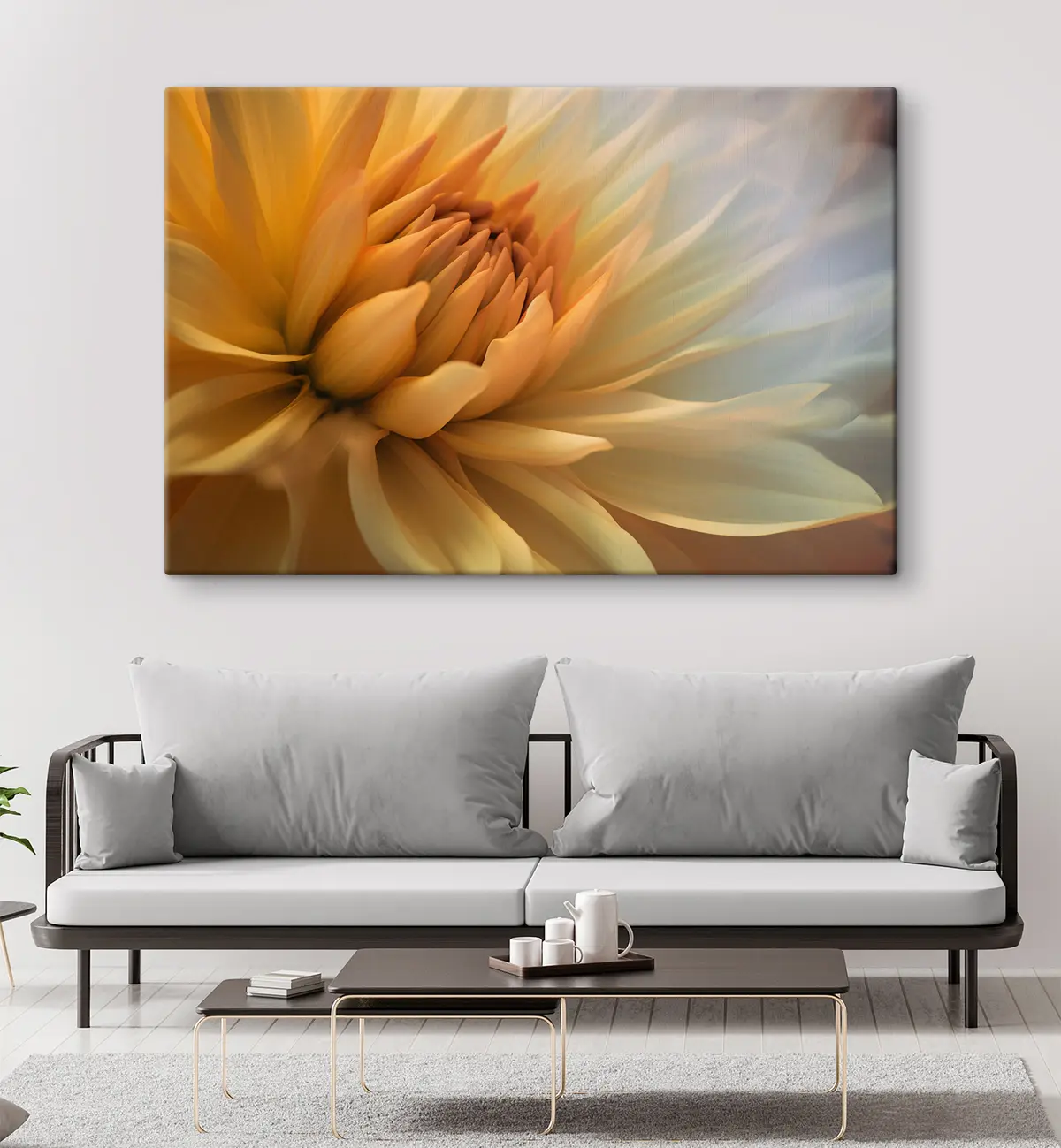 Wandbilder Zarte Blütenblätter in sanften Farbtönen s37388