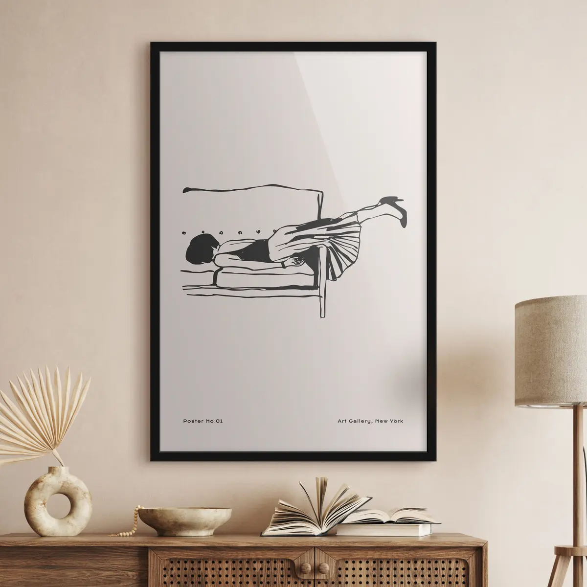 Poster Entspannt in stilvoller Pose f37422