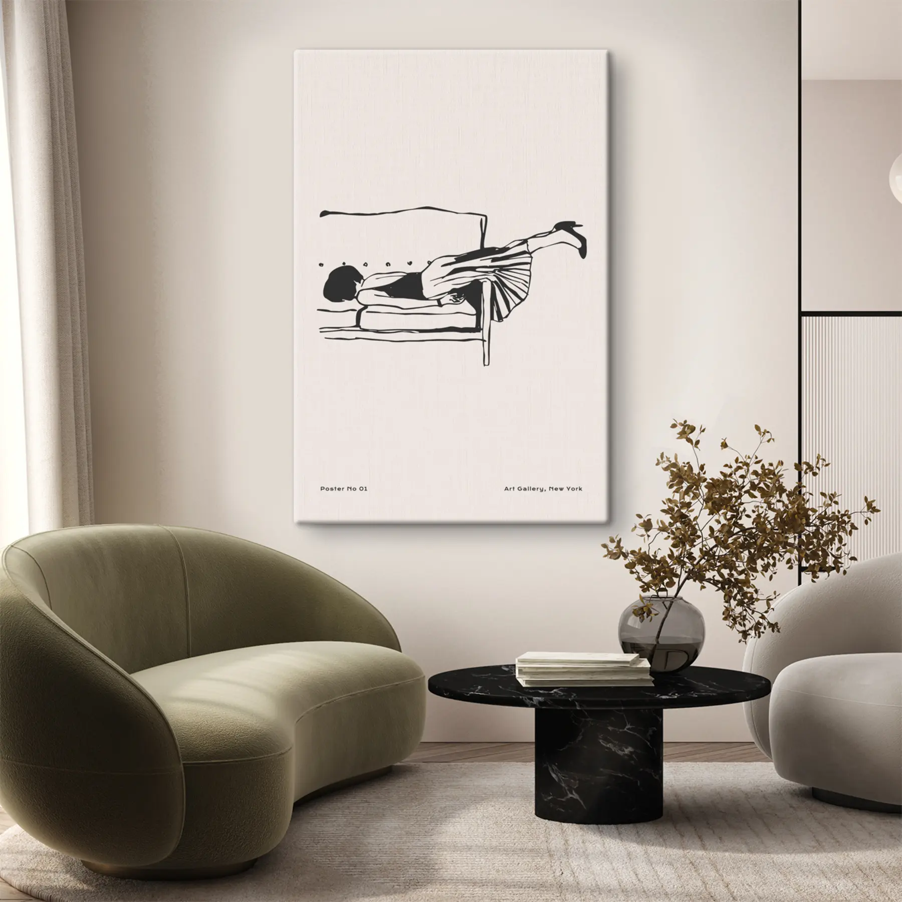 Wandbilder Entspannt auf der Couch, selig frei s37422