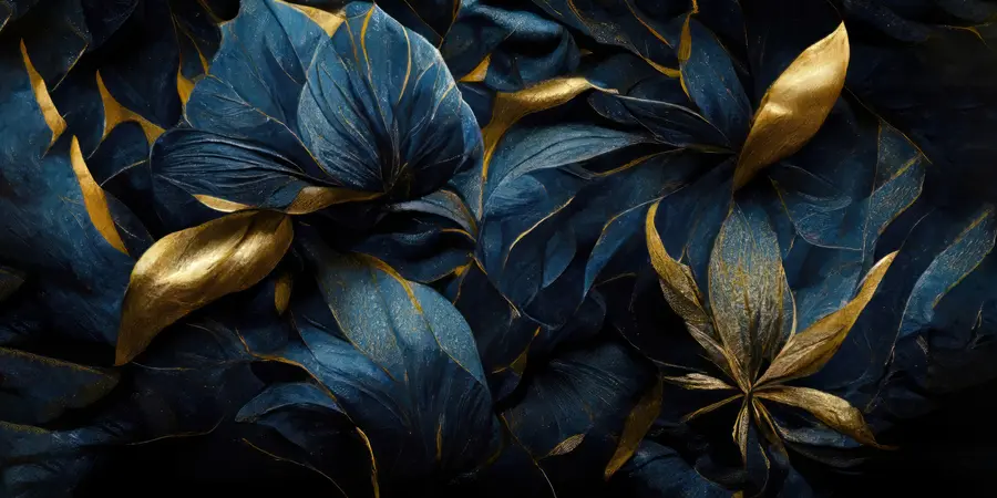 Fototapete Blaue königliche Blumen u74140d1