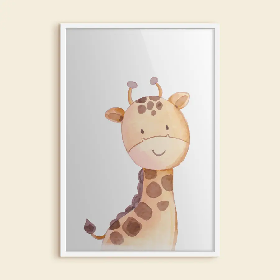 Fototapete Süße Giraffe mit einem fröhlichen Lächeln f37920