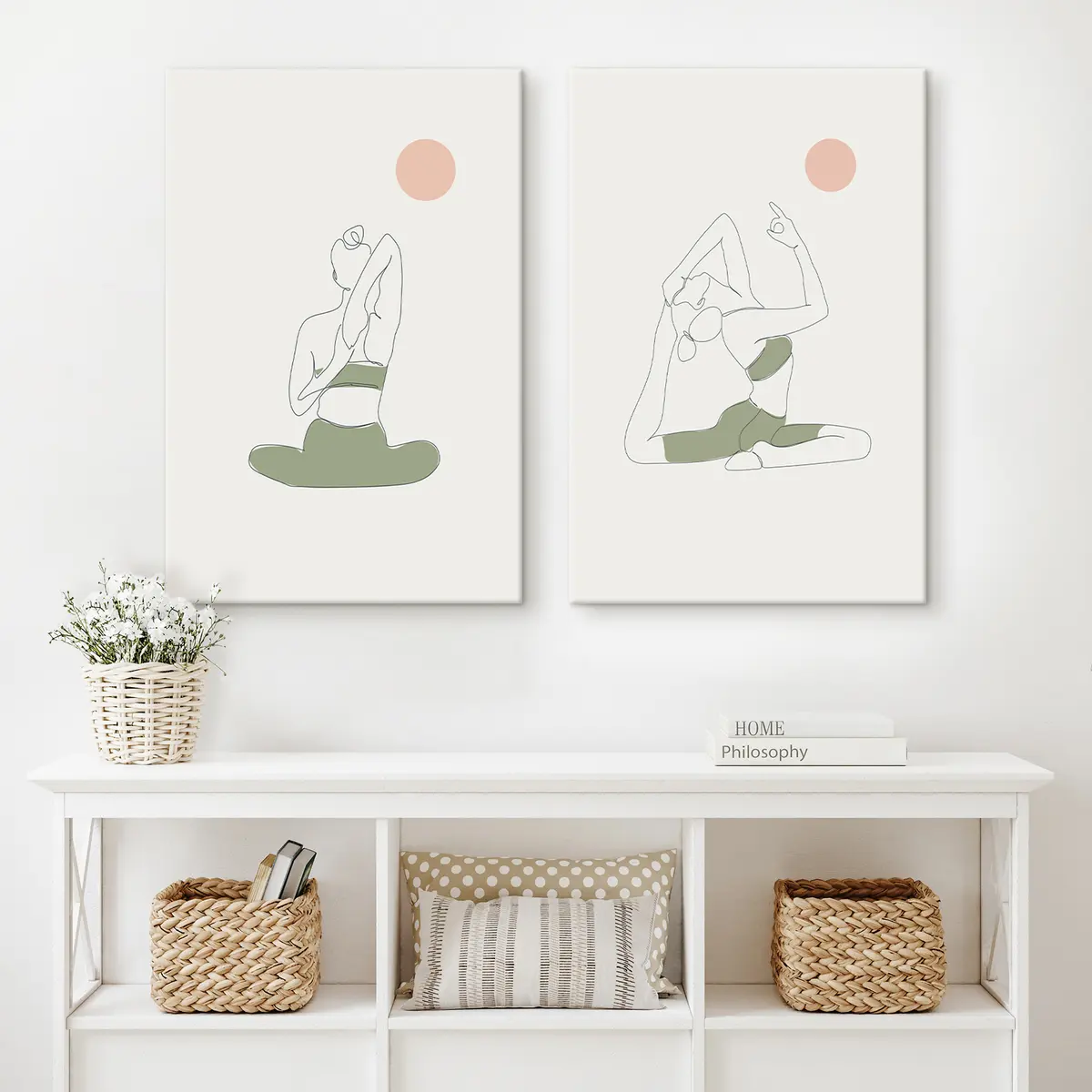 Wandbilder Achtsame Bewegungen in ruhigen Posen m00300