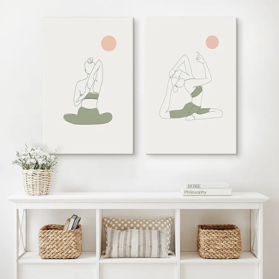 Wandbilder Achtsame Bewegungen in ruhigen Posen m00300