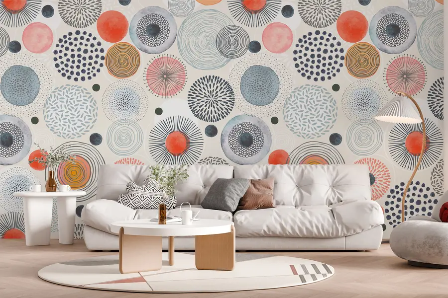 Fototapete Abstrakte Kreise w00043