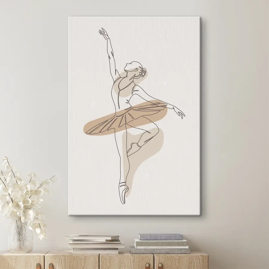 Wandbilder Mädchen Ballerina Stil Boho Minimalismus Linien s38078