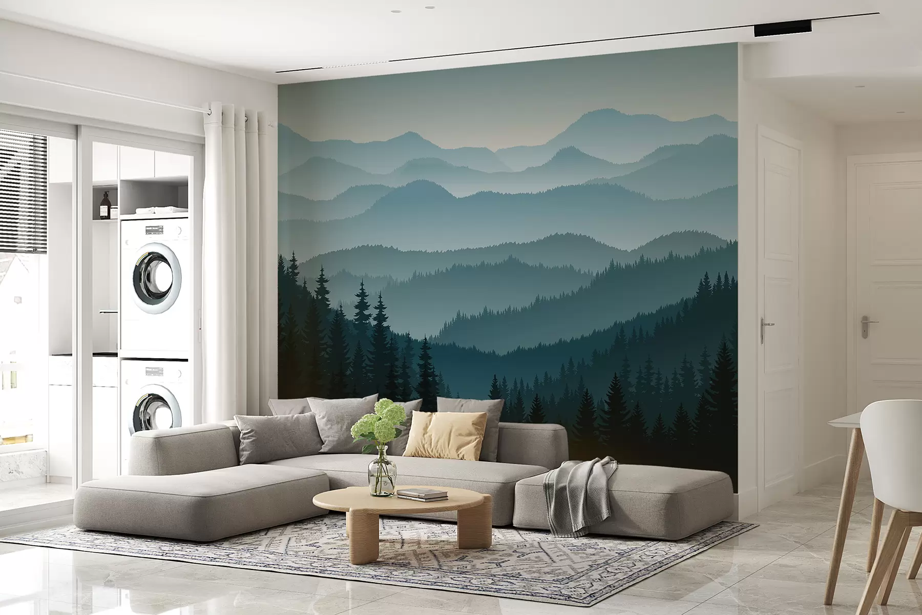 Fototapete Morgen in den Bergen w00339