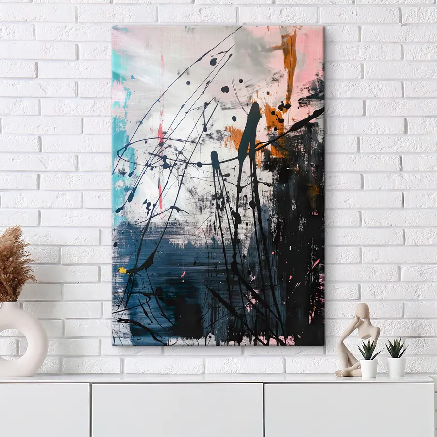 Wandbilder Abstrakte Farbspritzer im Grunge-Stil s38165