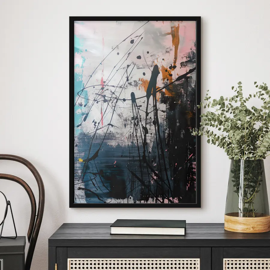 Fototapete Abstrakte Farbspritzer im Grunge-Stil f38165