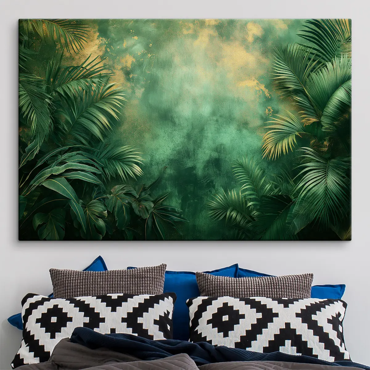 Wandbilder Tropische Büsche im Grunge-Stil s38086