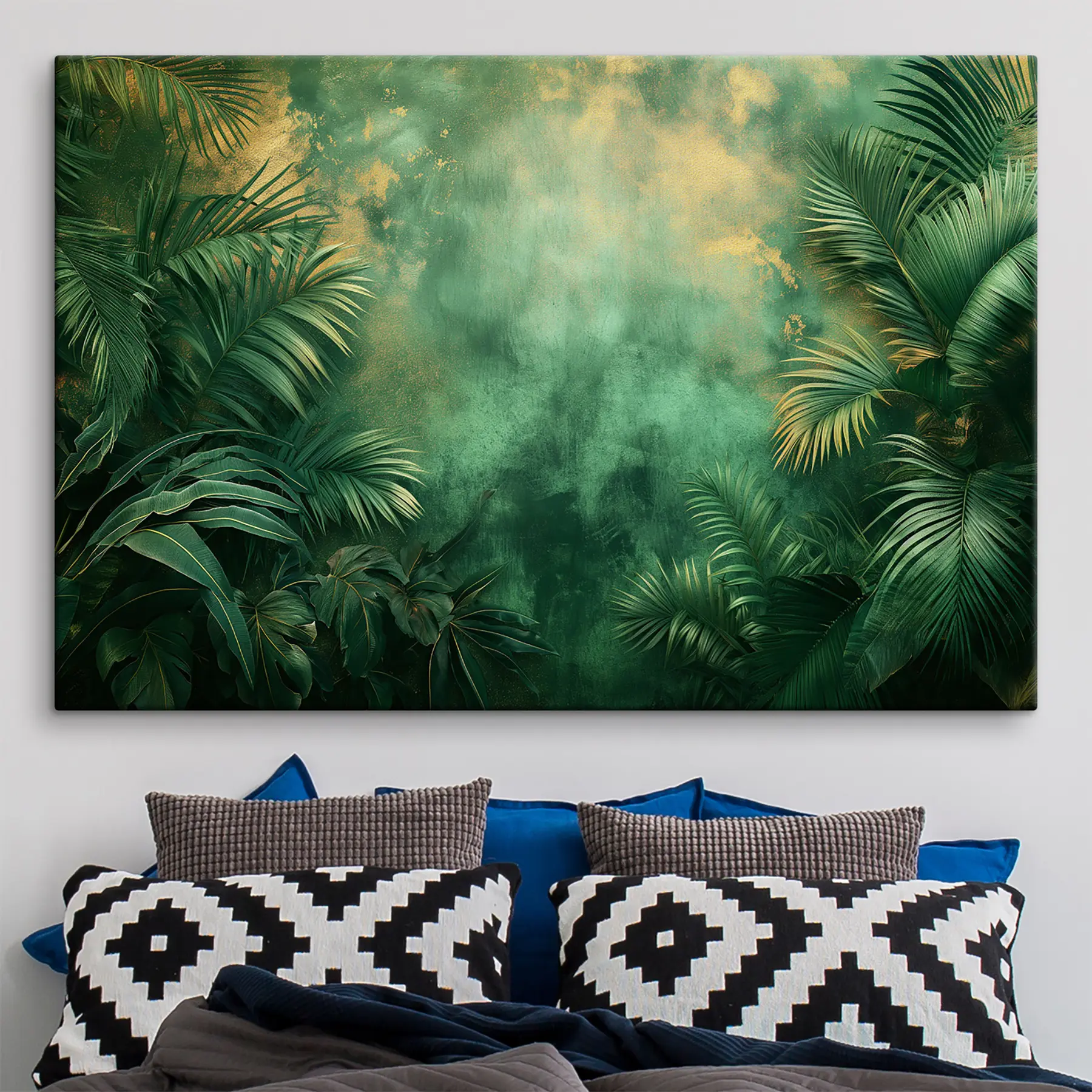 Wandbilder Tropische Büsche im Grunge-Stil s38086