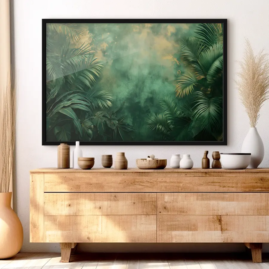 Fototapete Tropische Büsche im Grunge-Stil f38086