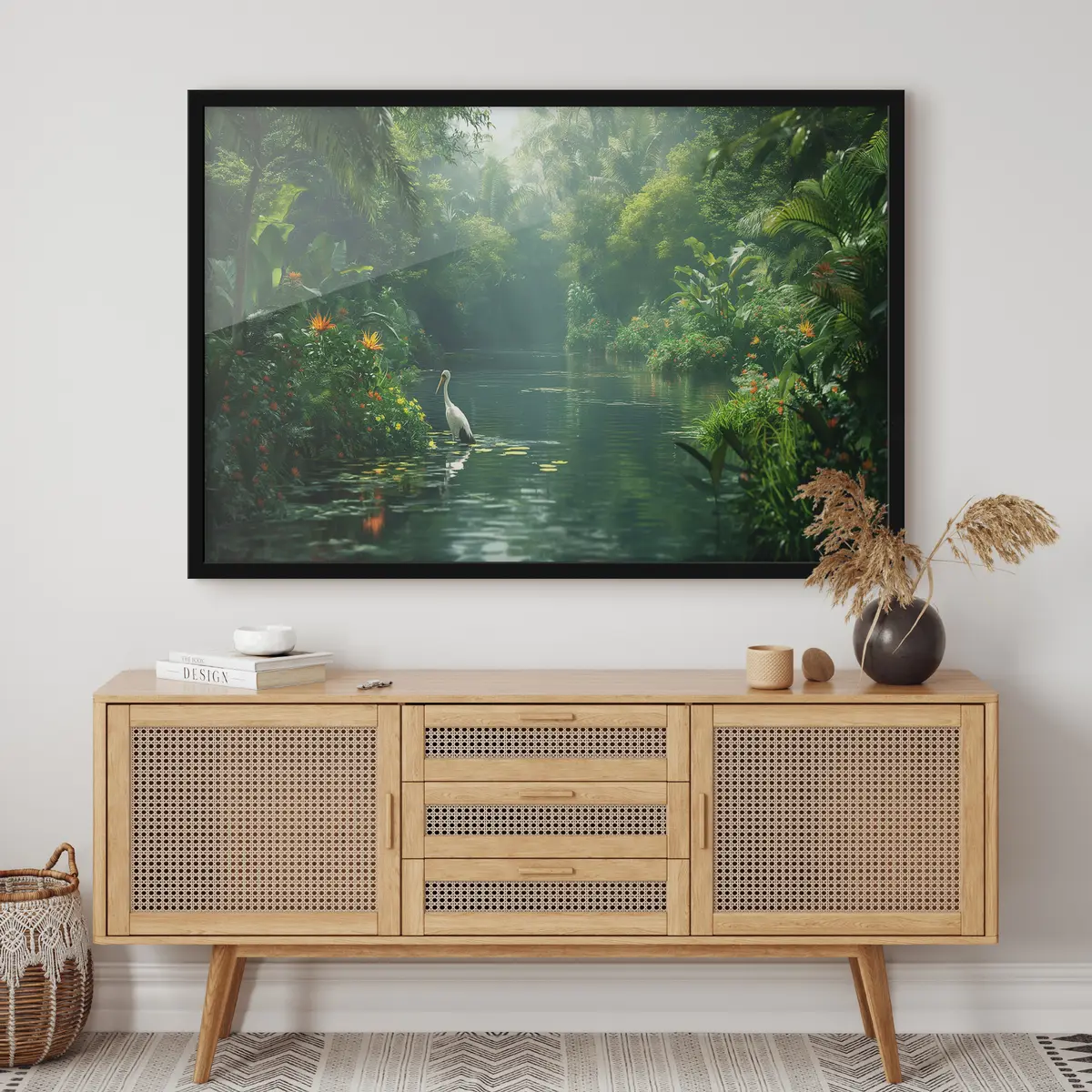 Poster See im tropischen Wald f38091