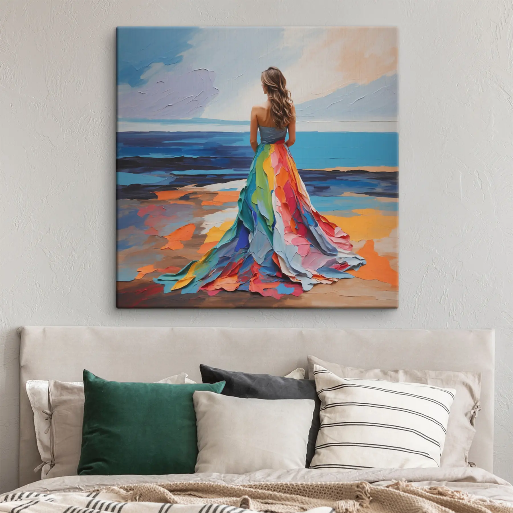 Fototapete Frau am Meeresufer s38171