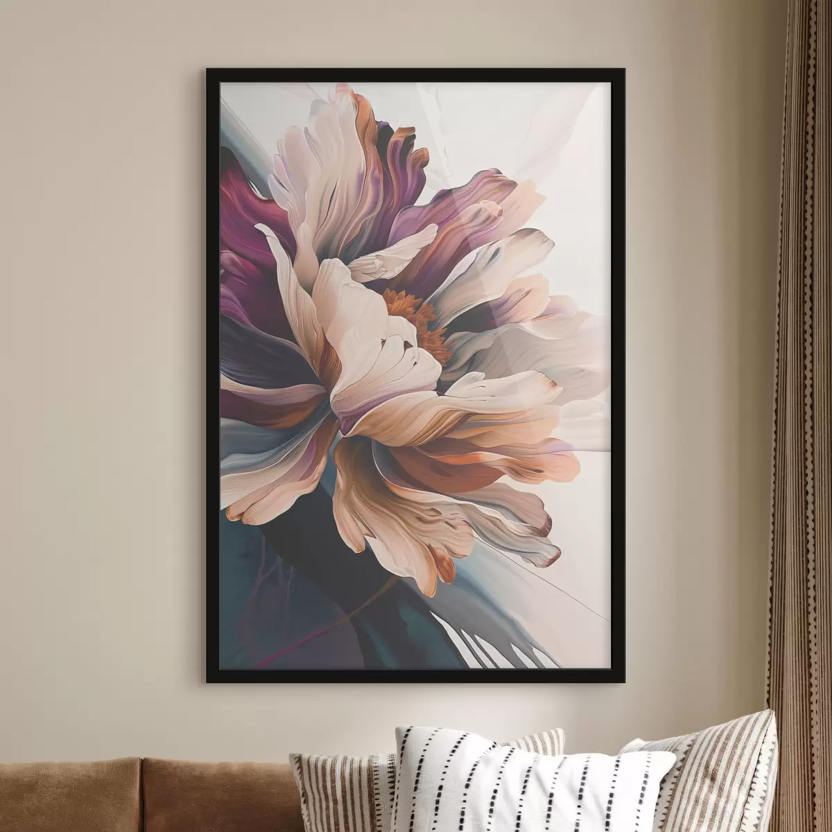 Poster Elegante Blütenblätter in sanften Farbtönen f38143