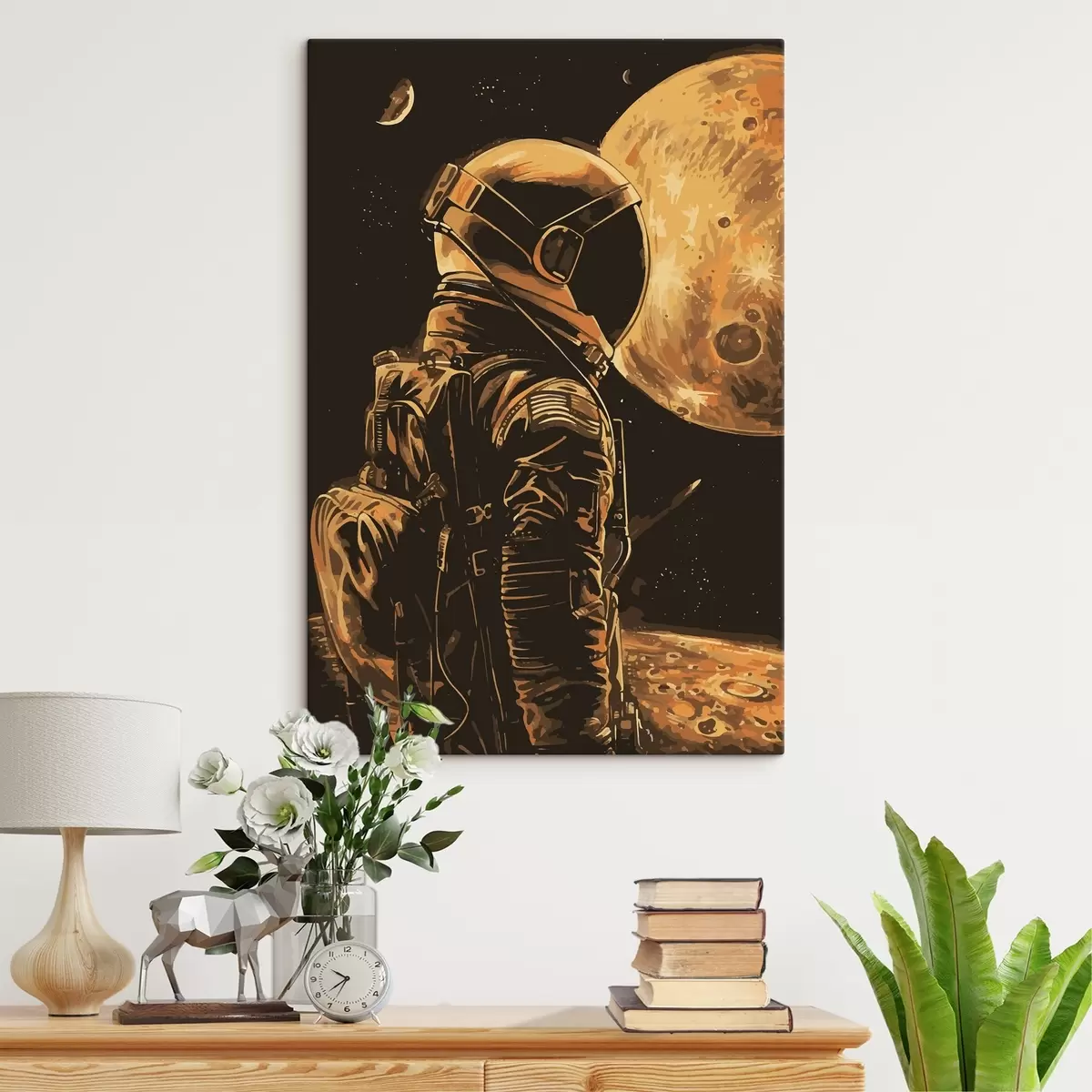 Wandbilder Astronaut blickt auf den Planeten s38314