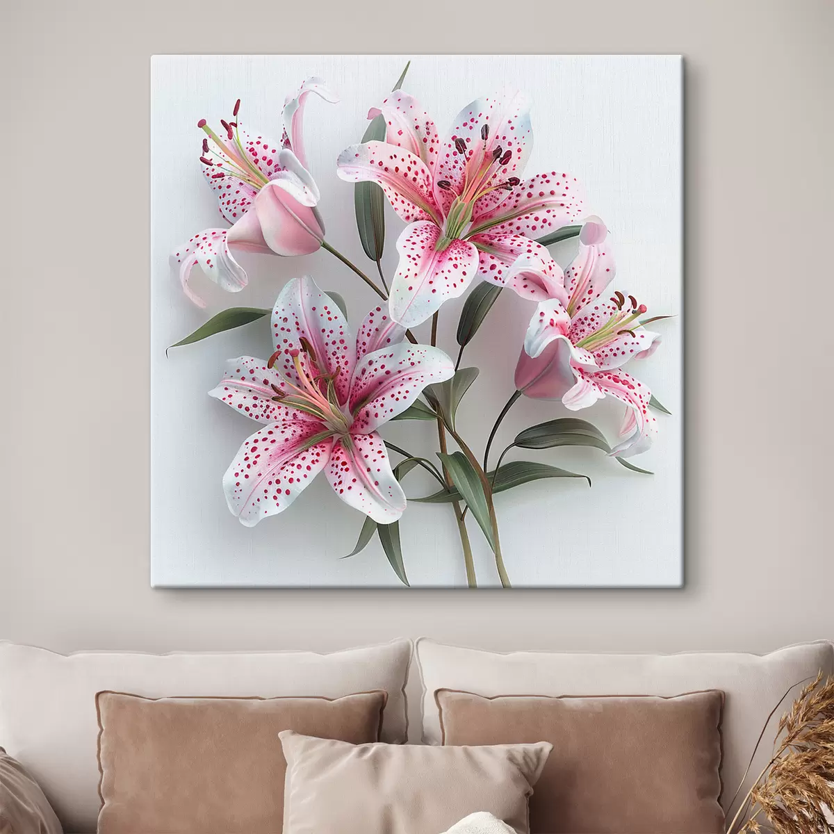 Wandbilder Blumenstrauß aus zarten Lilien s38247