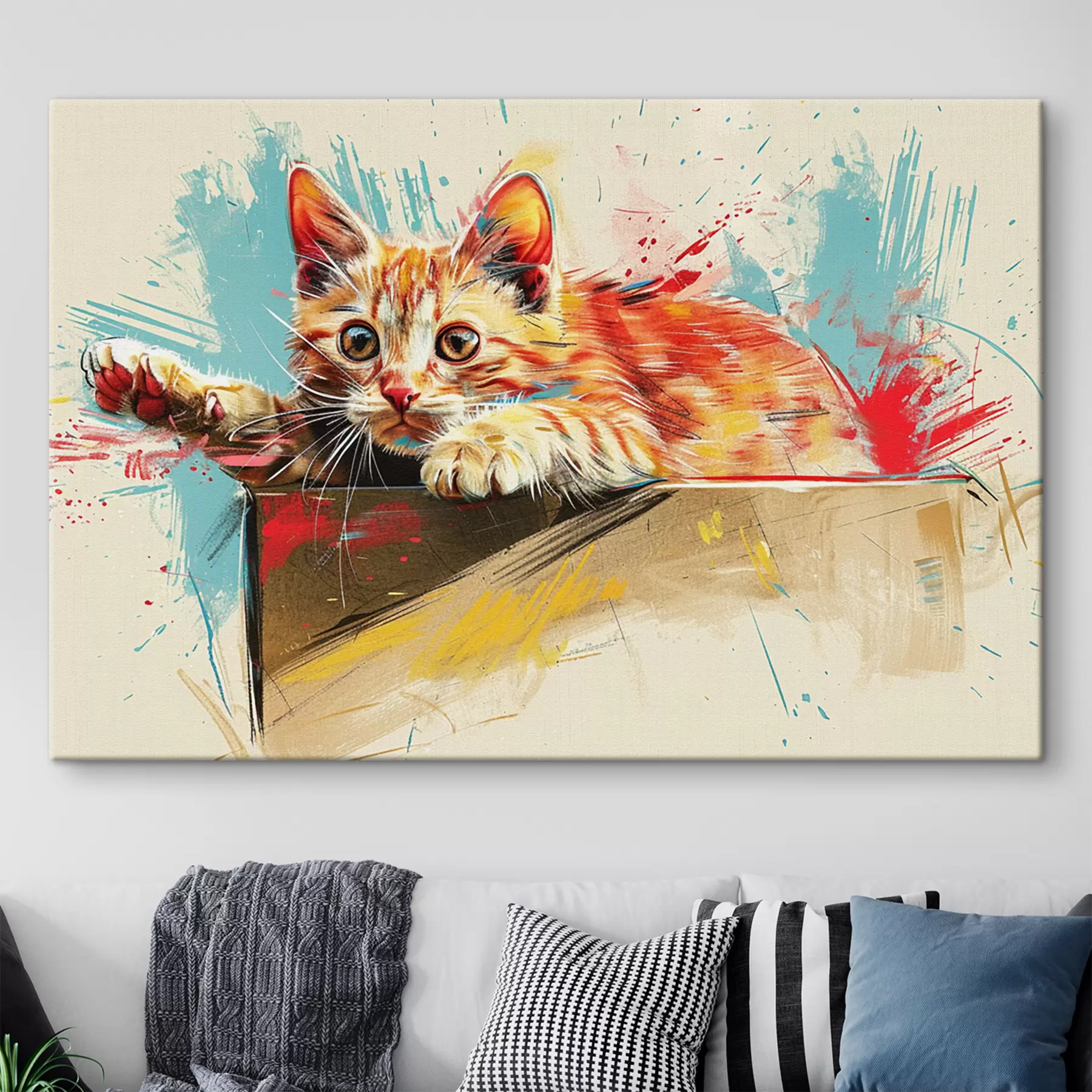 Wandbilder Kluge Katze s38252