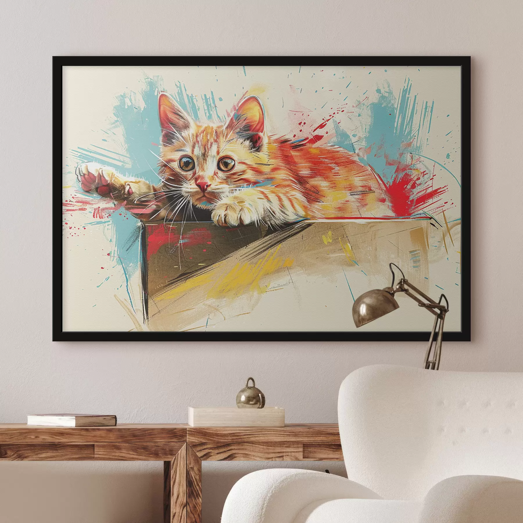 Fototapete Kluge Katze f38252