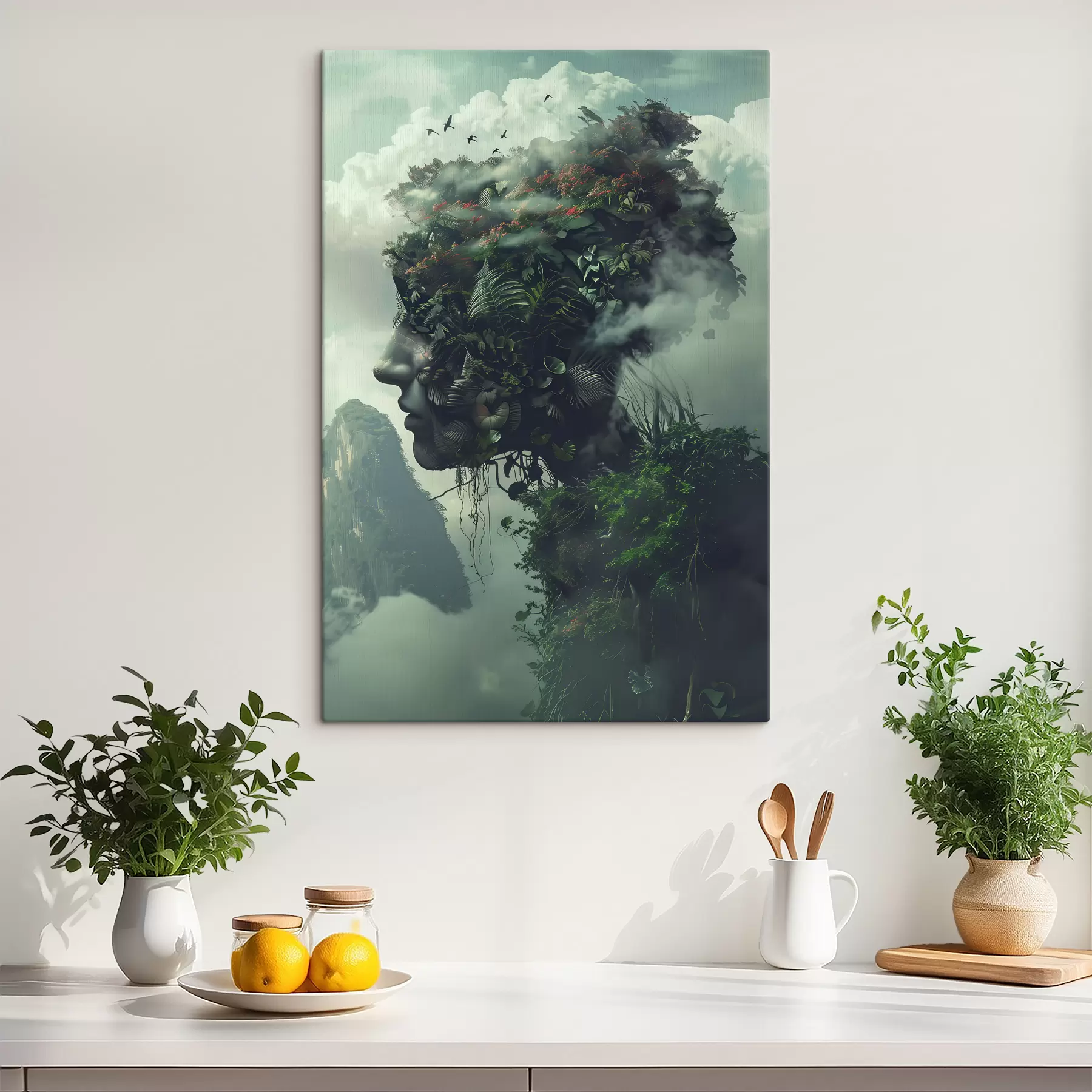 Fototapete Gesichter in den Bergen s38262