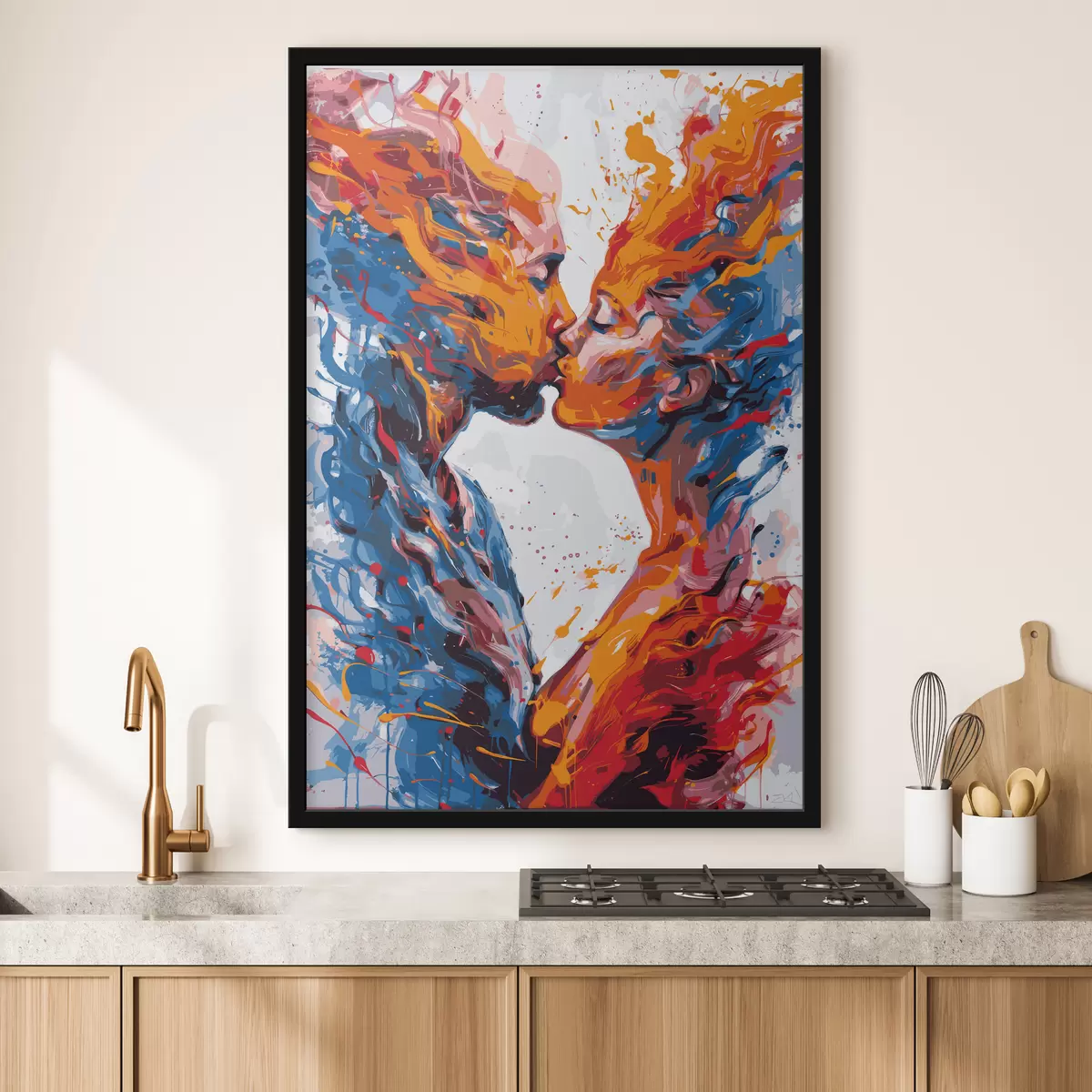 Poster Explosion verschiedener Farben f38410