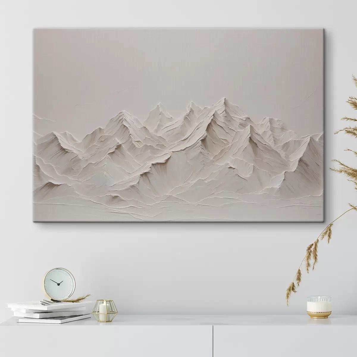 Wandbilder Weiße Berge mit Acryl s38306