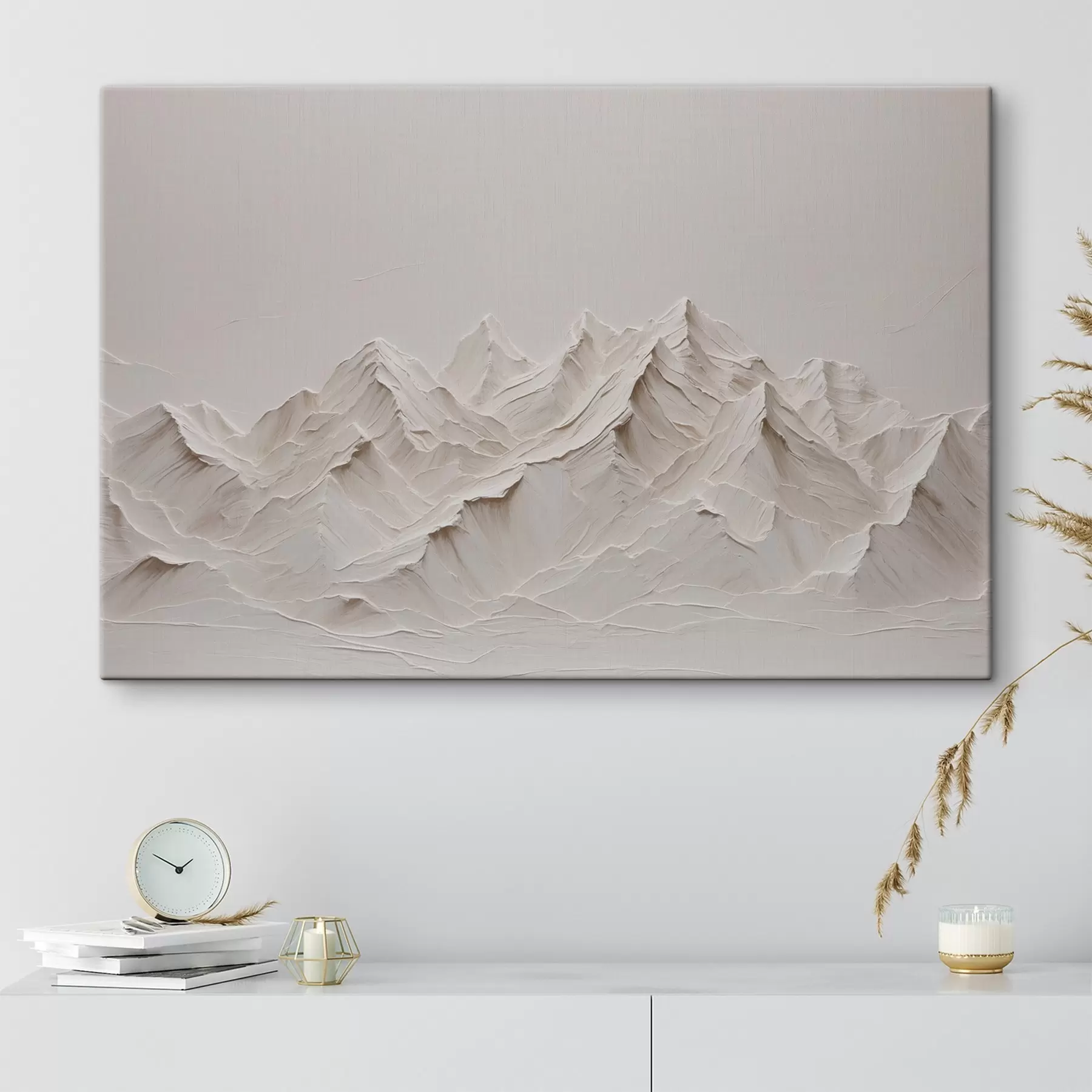 Wandbilder Weiße Berge mit Acryl s38306