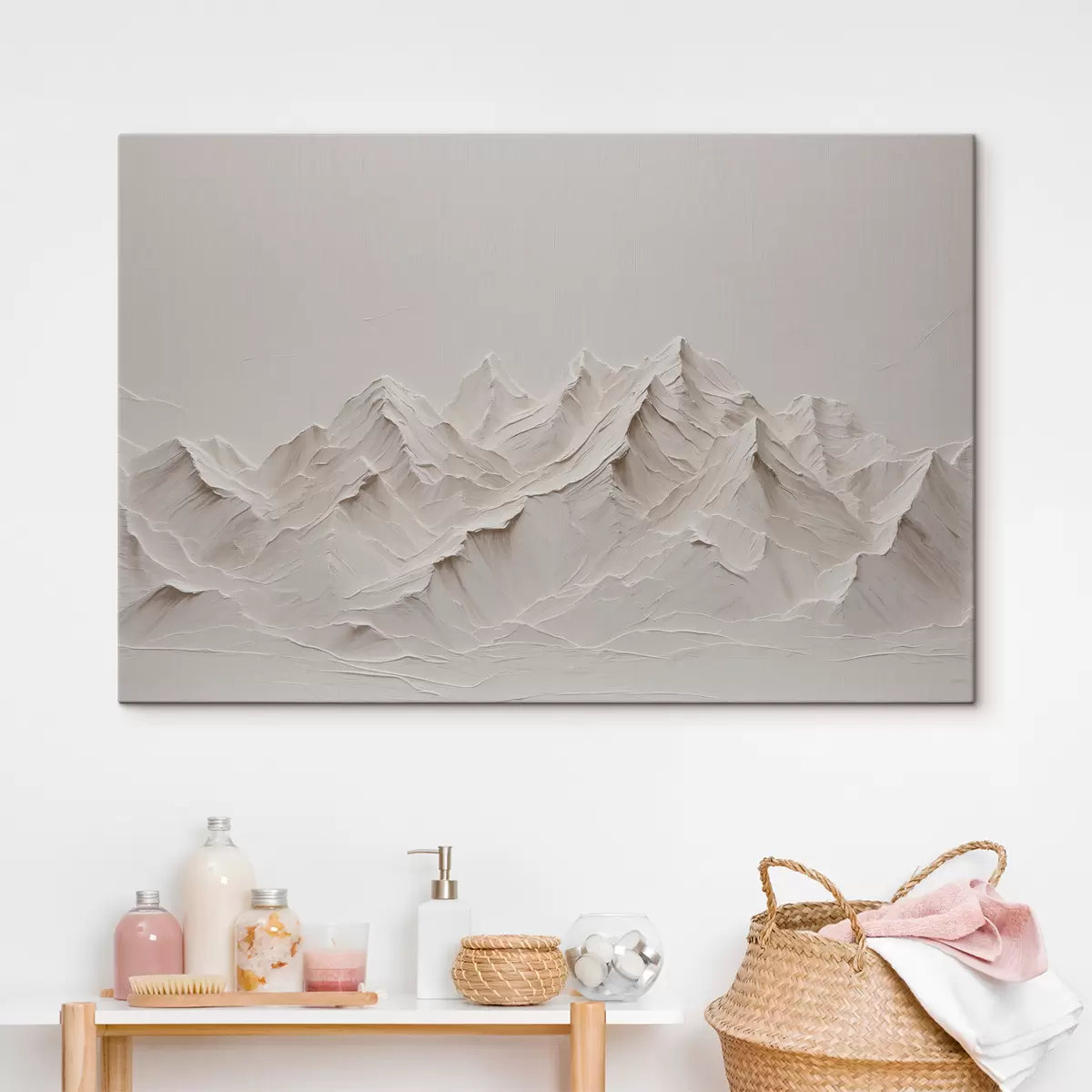 Wandbilder Weiße Berge mit Acryl s38306