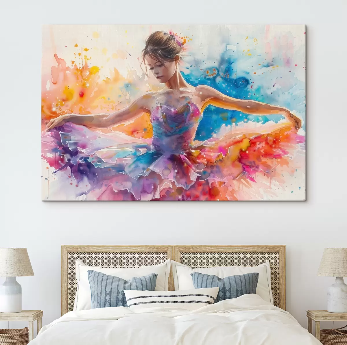 Wandbilder Mädchen Ballerina Aquarell Bild s38466